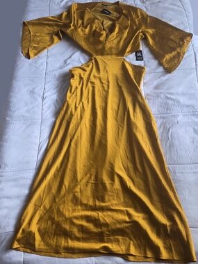 Express | Dresses | Express Gold Maxi Dress | Poshmark